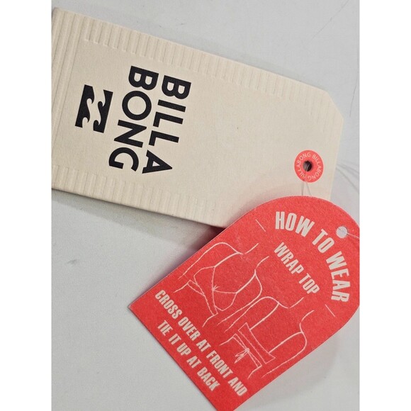 BILLABONG‎ Small Pink Wrap Tie Back Bikini Top Swim Suit Bathing Suit NEW - Picture 4 of 6